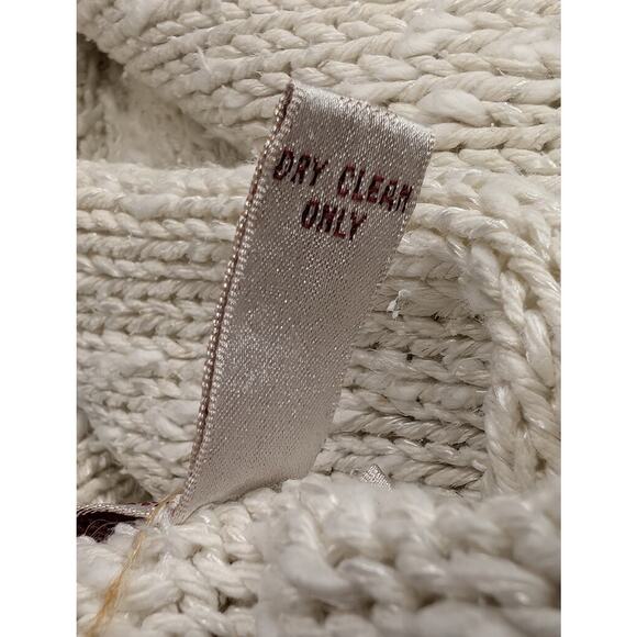 Vintage 80s Sweater White Purple Blue Pink Hand Loomed Misses Size S - Picture 7 of 7